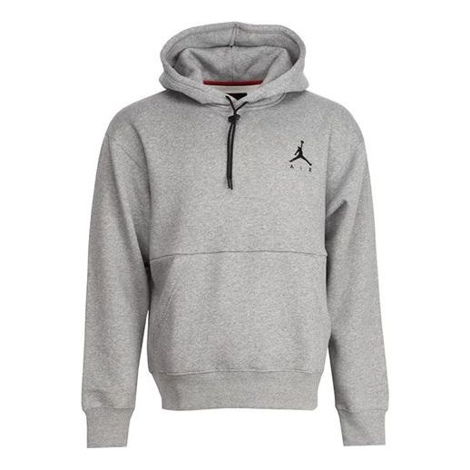 Air Jordan Logo Fleece Stay Warm Pullover Hoodie Men's Grey CK6684-091 - 1