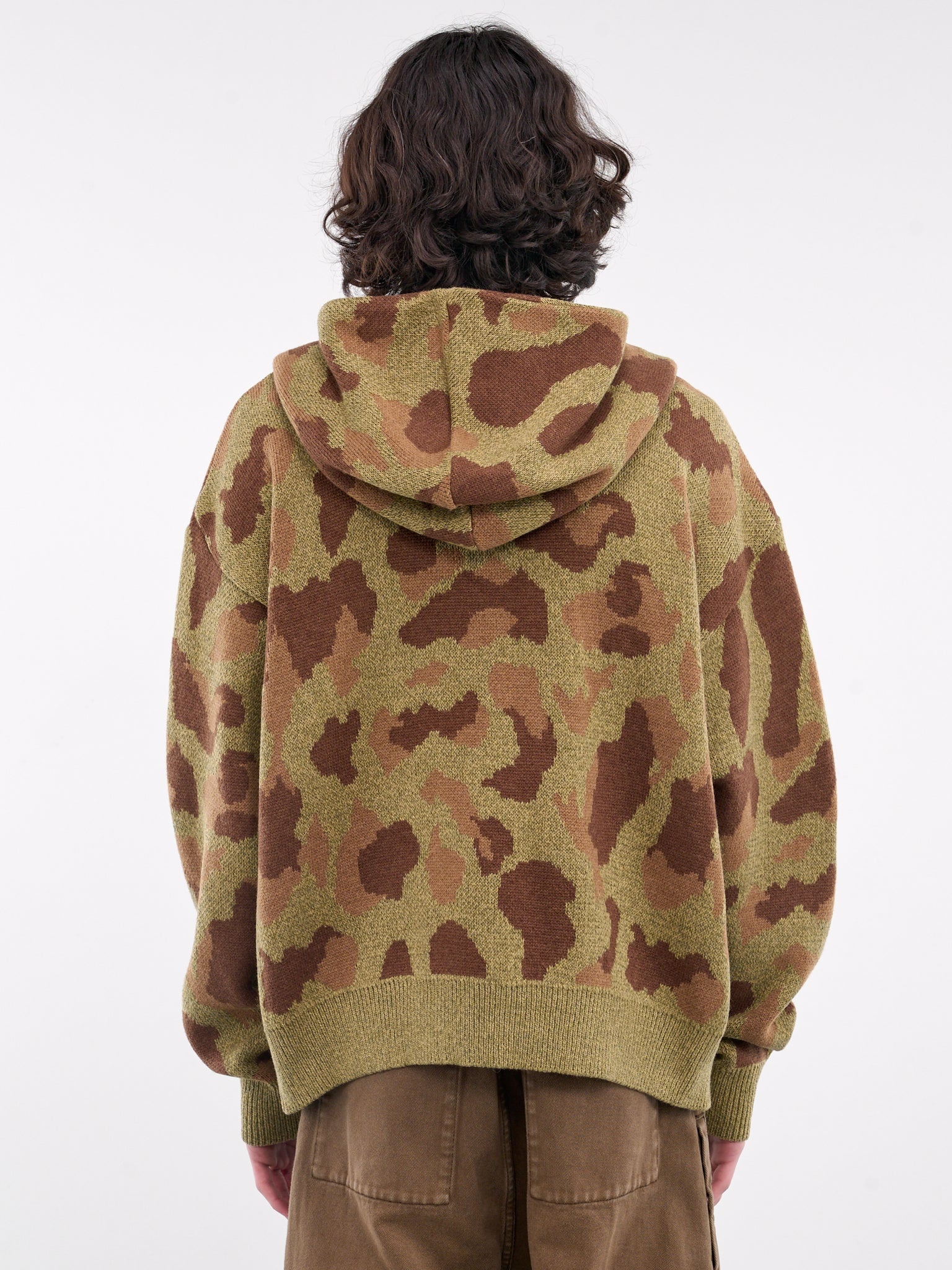 Camouflage Knit Hooded Sweater - 3