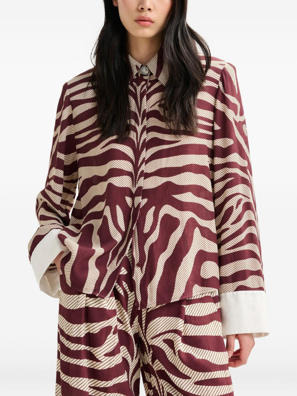 zebra-print shirt - 3