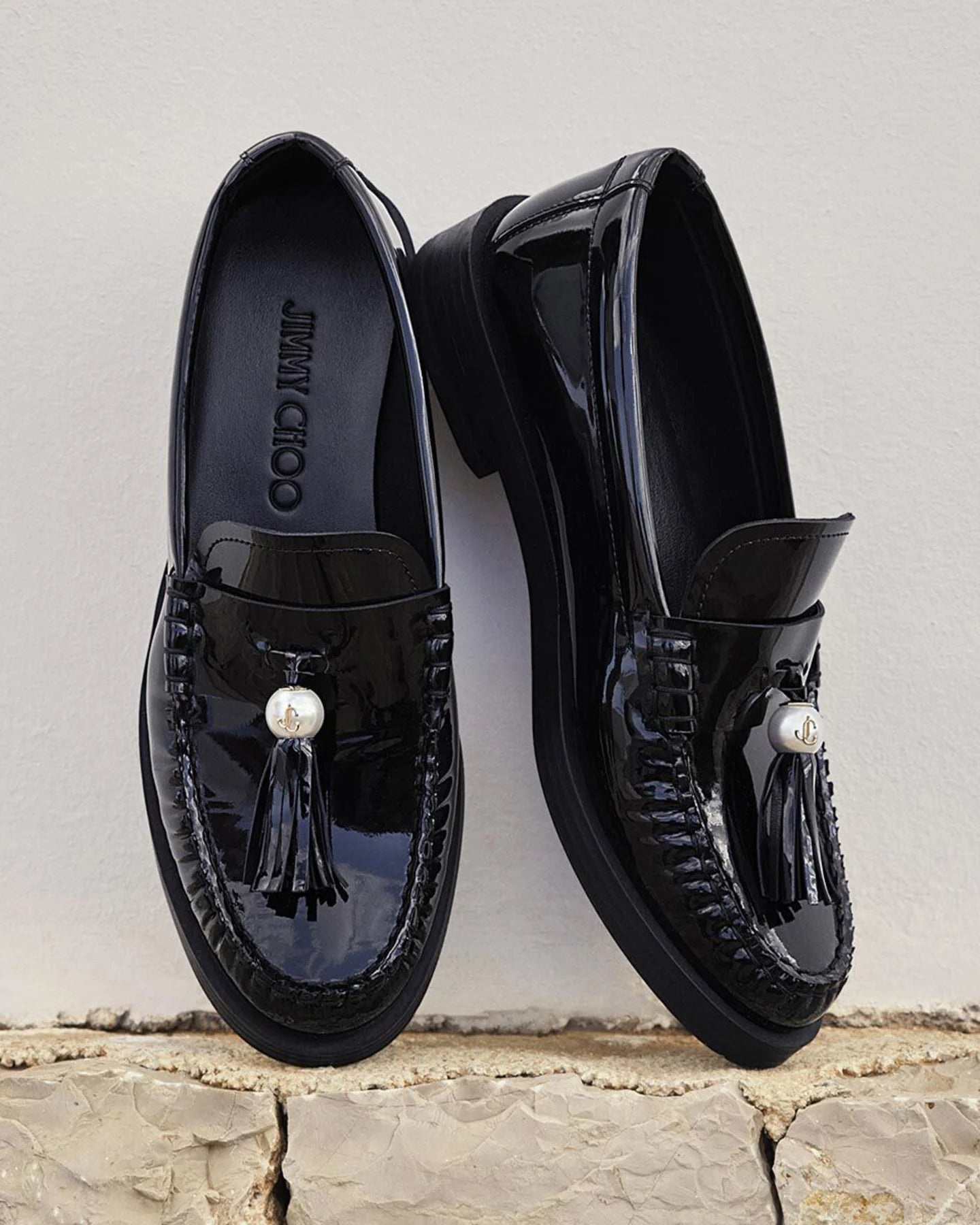 Addie Embellished Tasseled Patent-Leather Loafer - 2