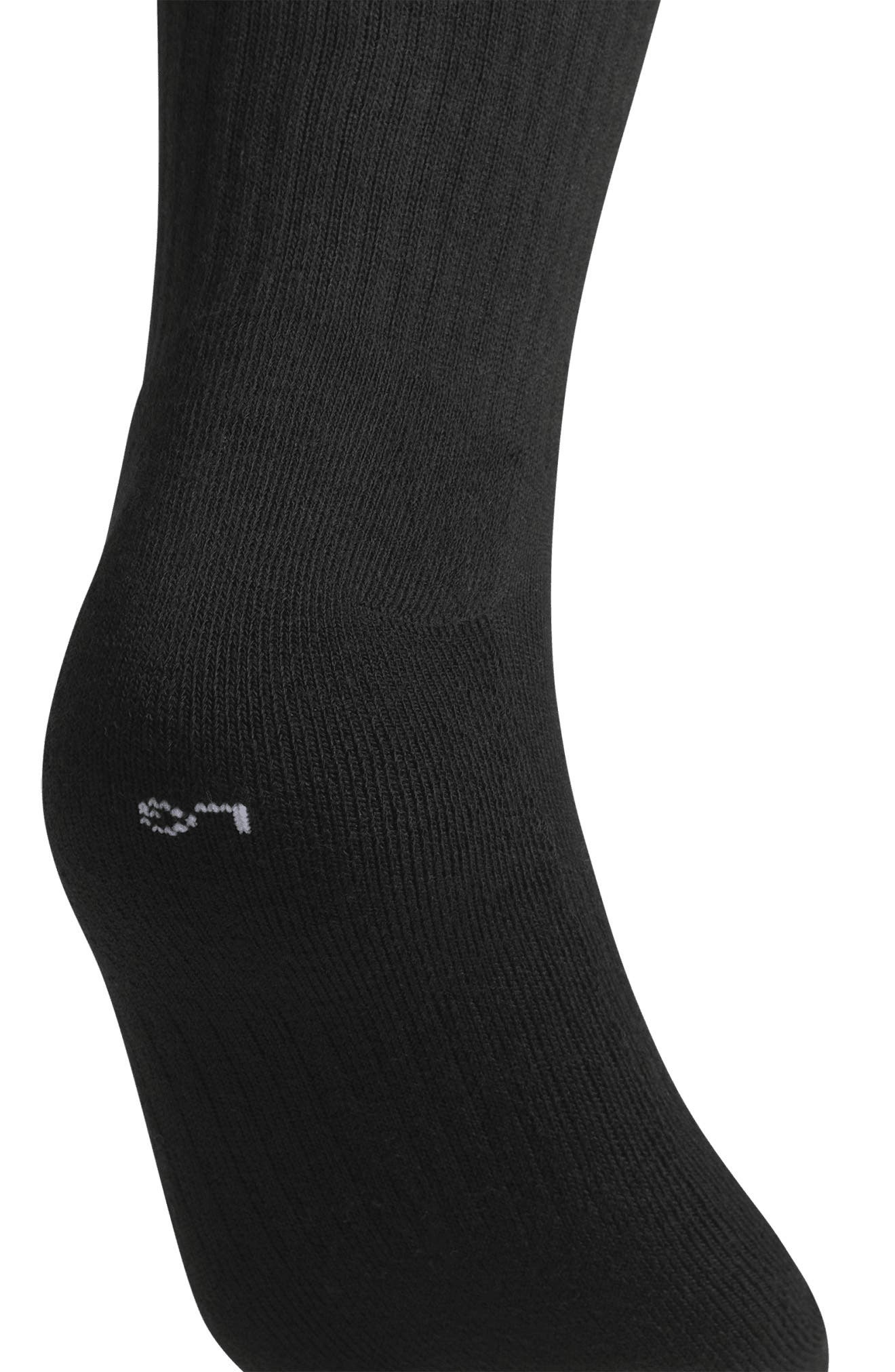 adidas Gender Inclusive Originals Collegiate Assorted 3-Pack Crew Socks in Black/Off White/Green at  - 4