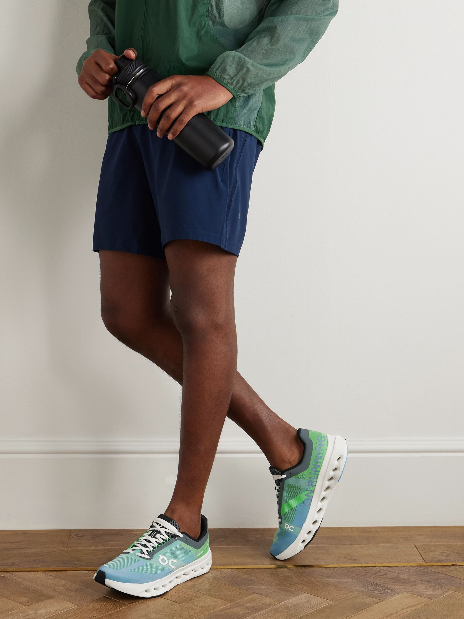 Cloudsurfer Next Rubber-Trimmed Mesh Running Sneakers Green - 2