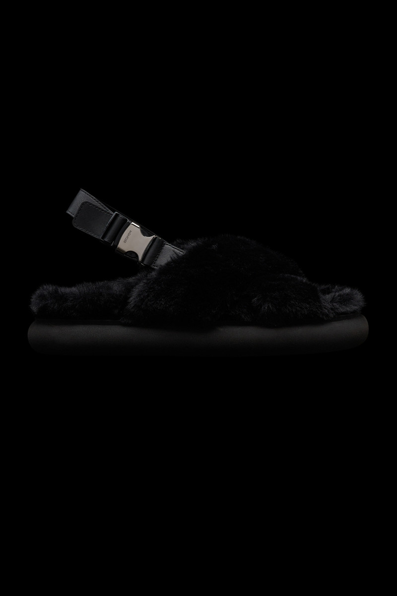 Solarisse Faux Fur Sandals - 1