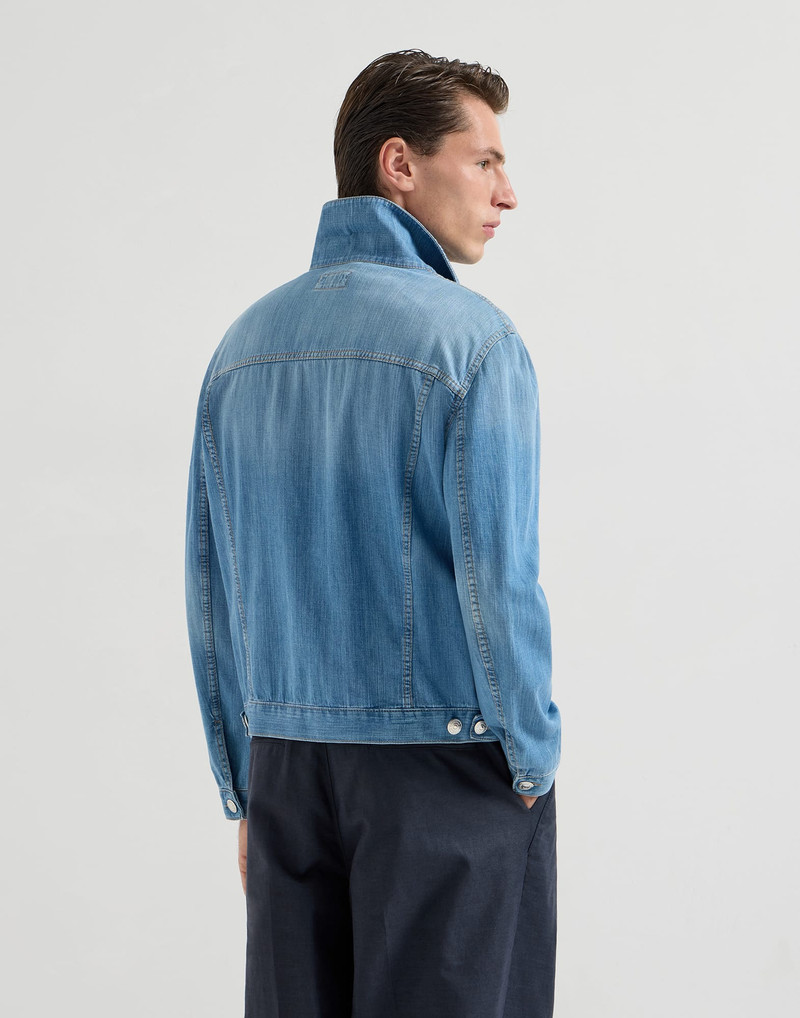 Lightweight old denim four-pocket jacket 3