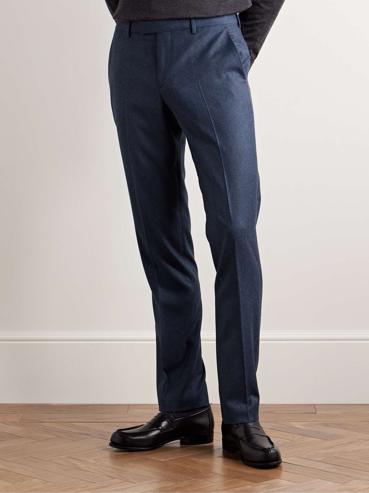 Slim-Fit Wool and Cashmere-Blend Flannel Suit Trousers - 4