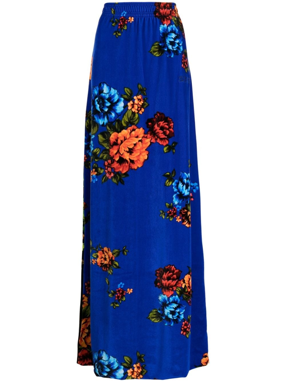 floral-print velvet maxi skirt - 1