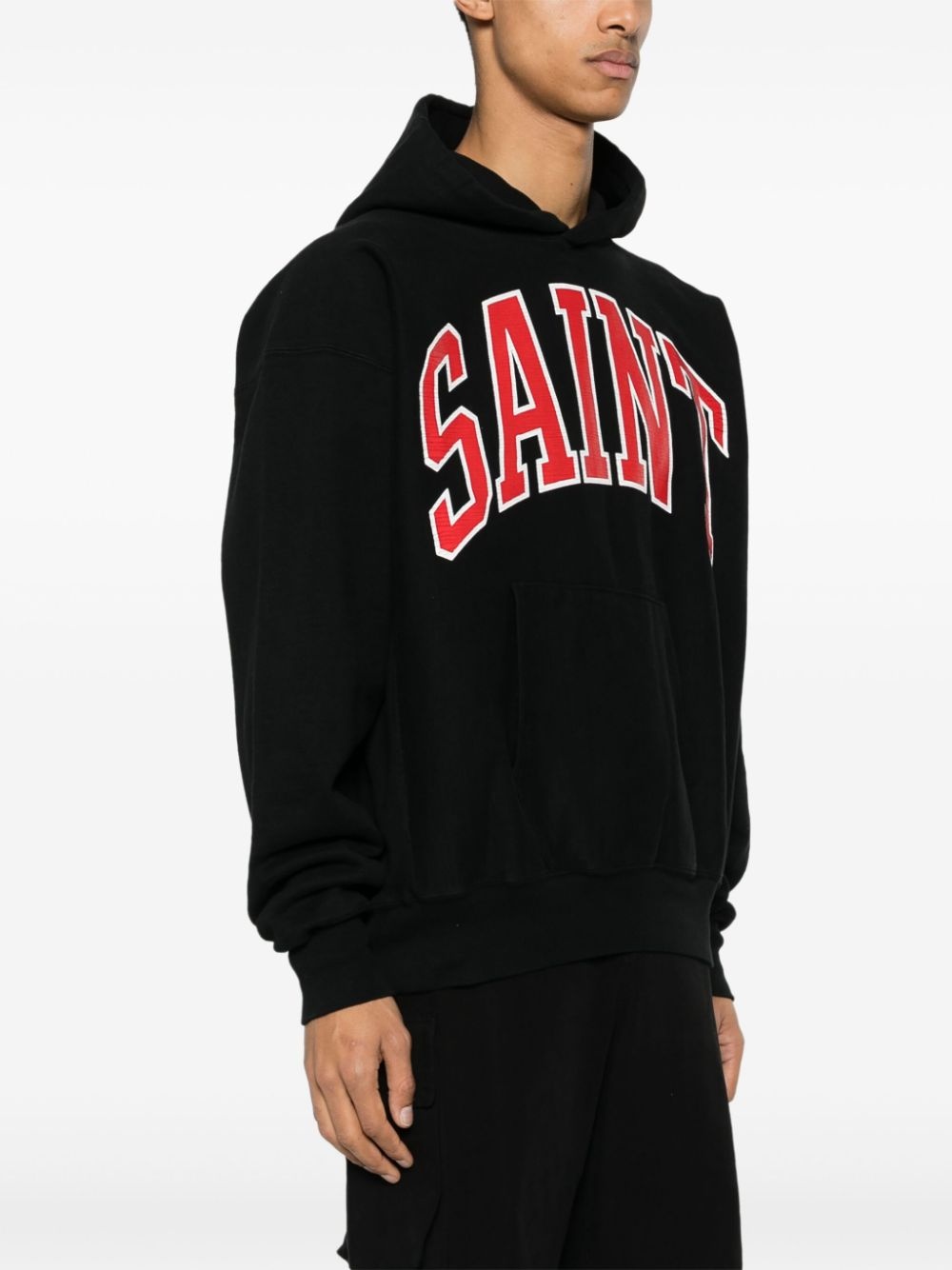 logo-print cotton-blend hoodie - 3
