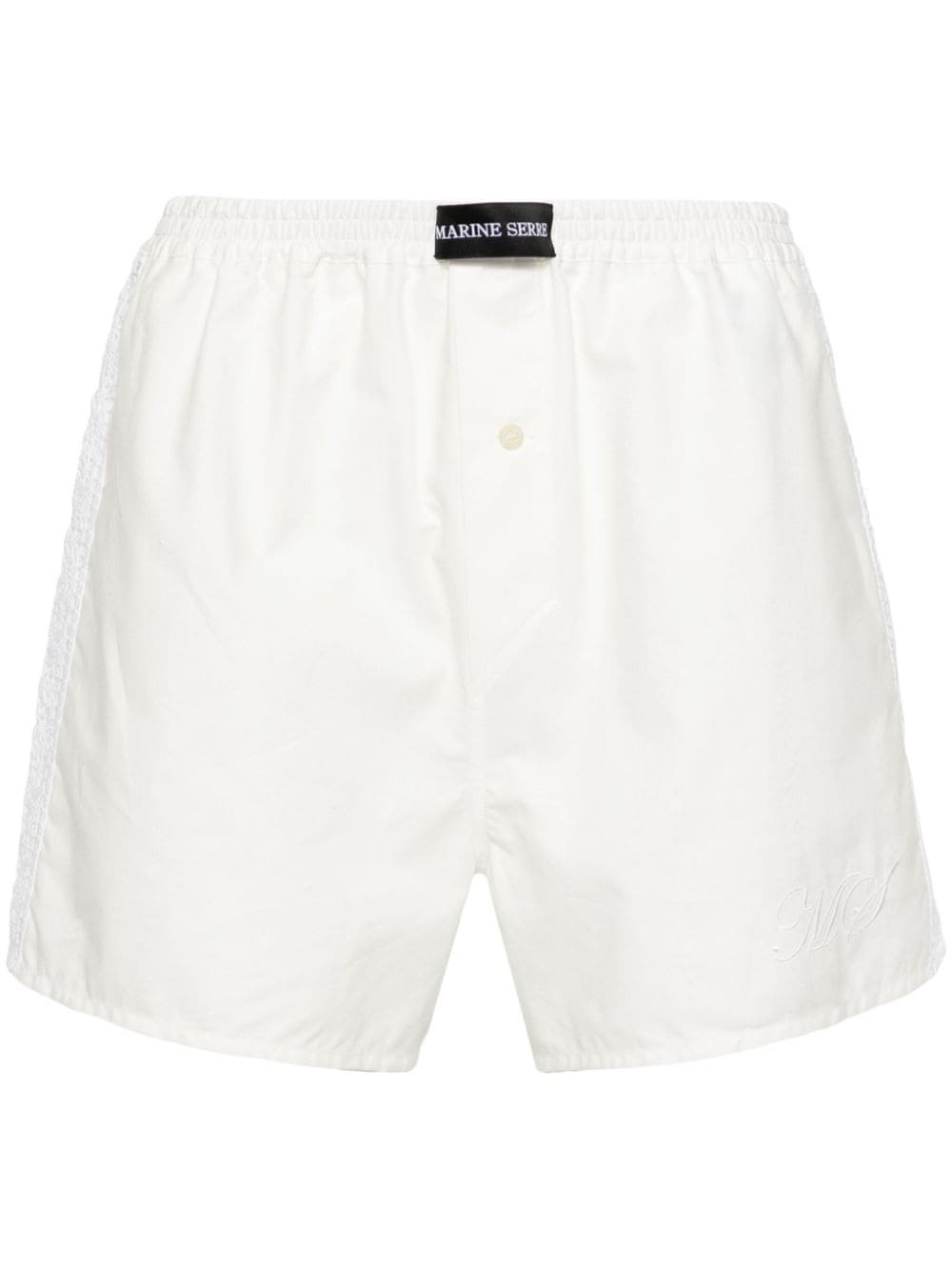 logo-patch crochet-panels shorts - 1