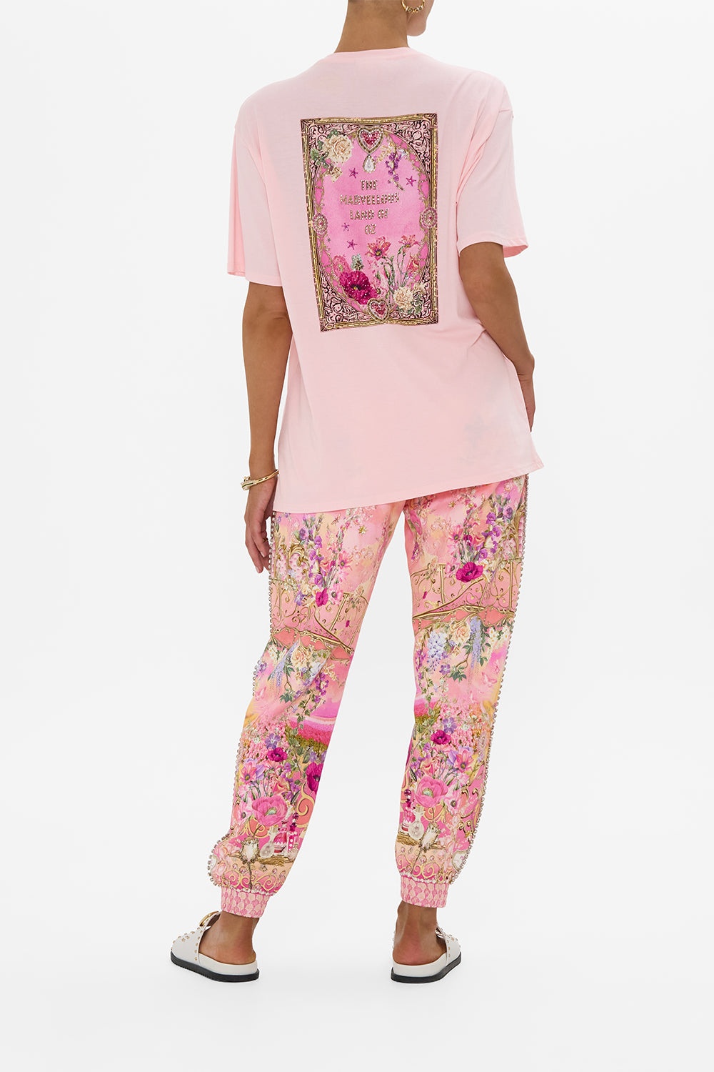 JERSEY TRACK PANT WITH SILK DETAILS - 3