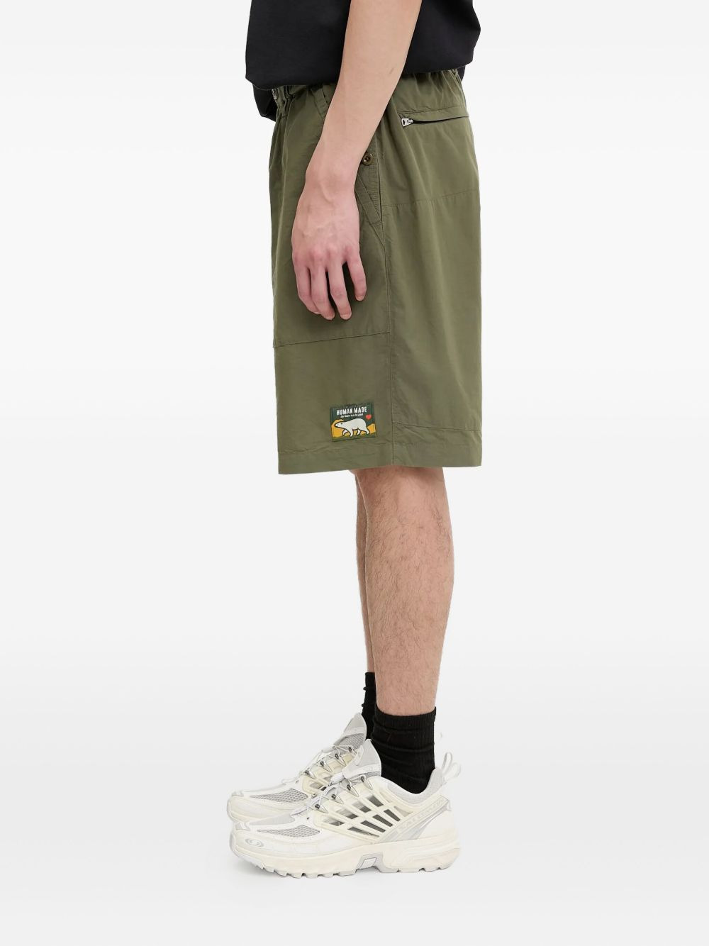 patch-pocket elasticated shorts - 3