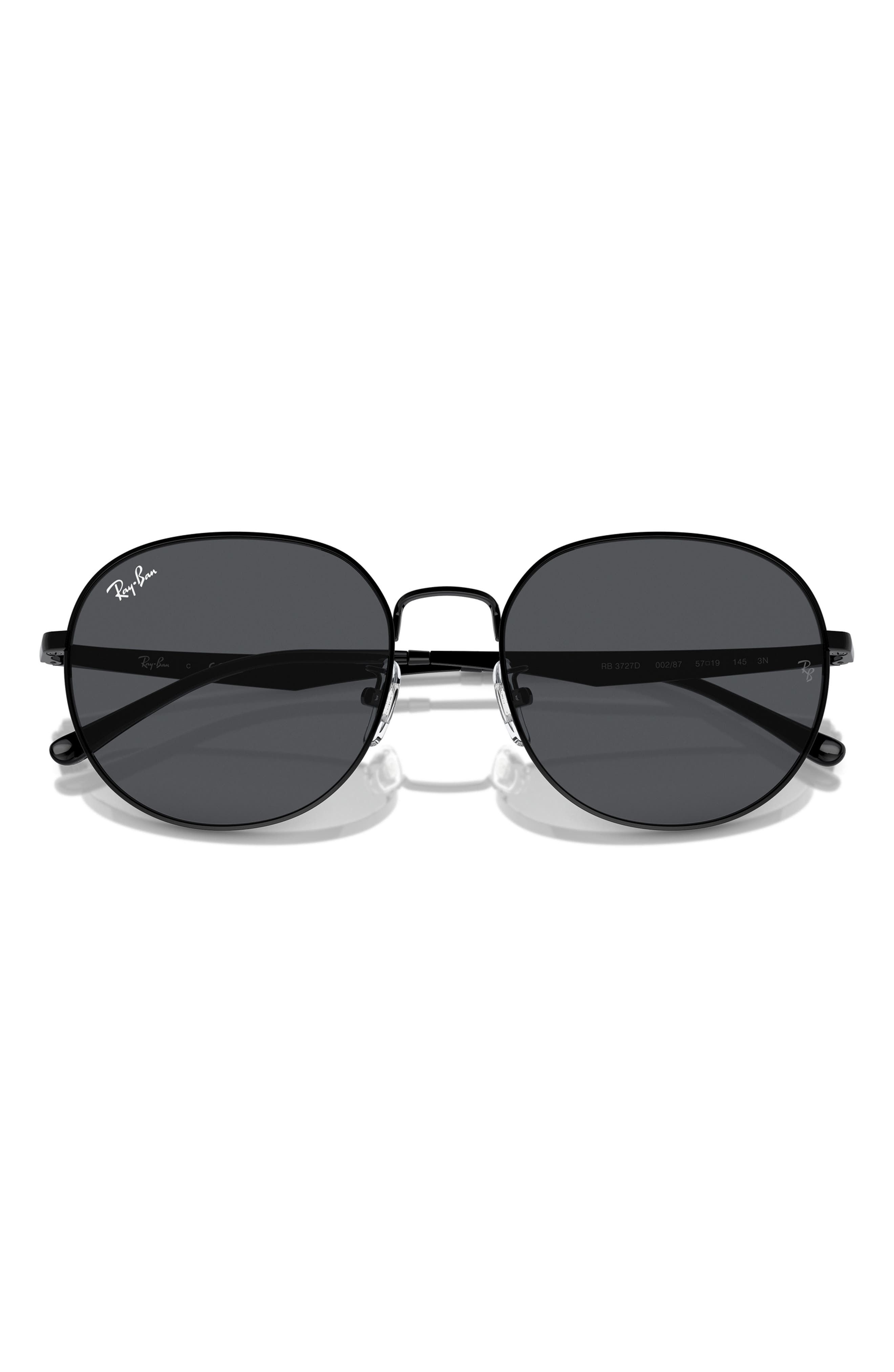 Ray-Ban 57mm Round Phantos Sunglasses in Black at Nordstrom - 5