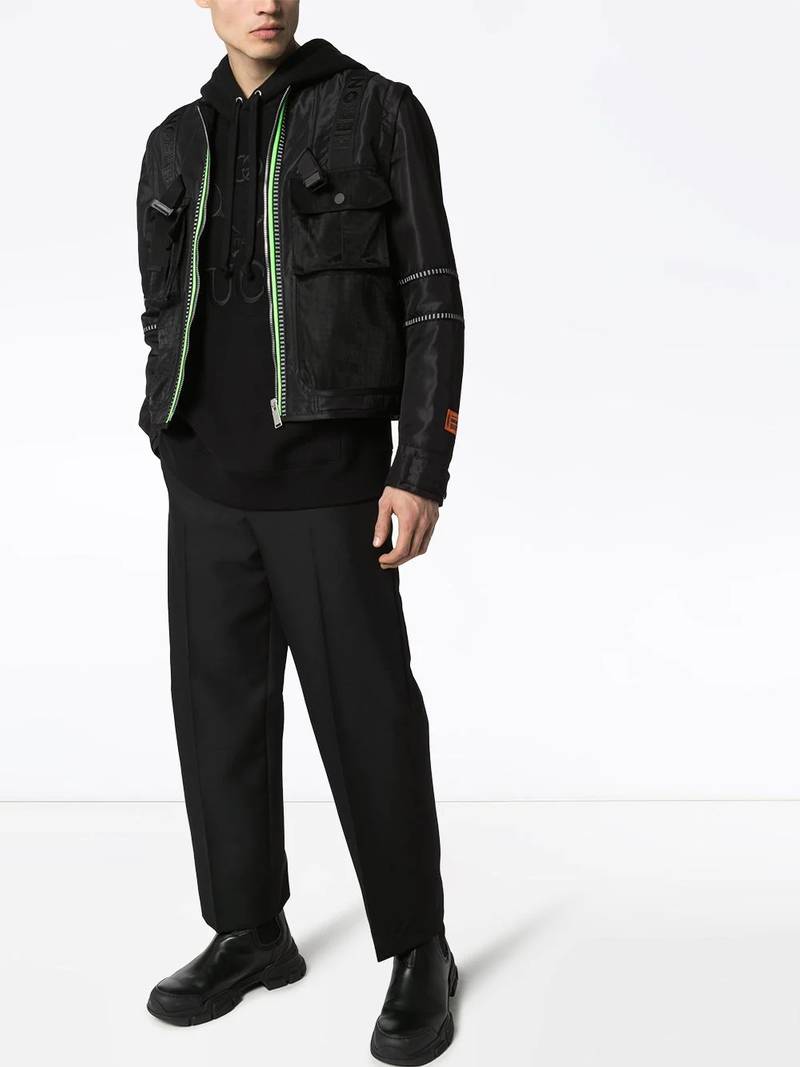 Heron Preston utility zip-up jacket outlook