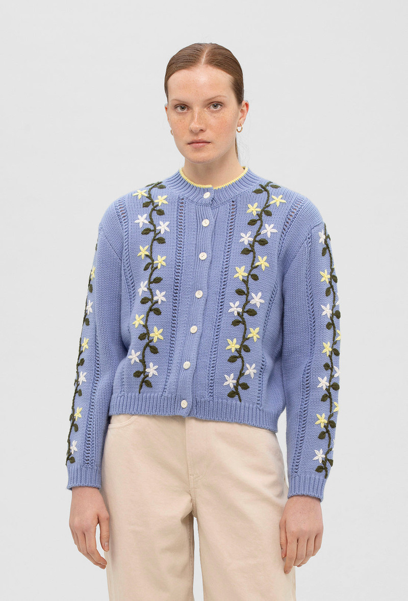 Hesper Cardigan - Greek Blue/Multi 3