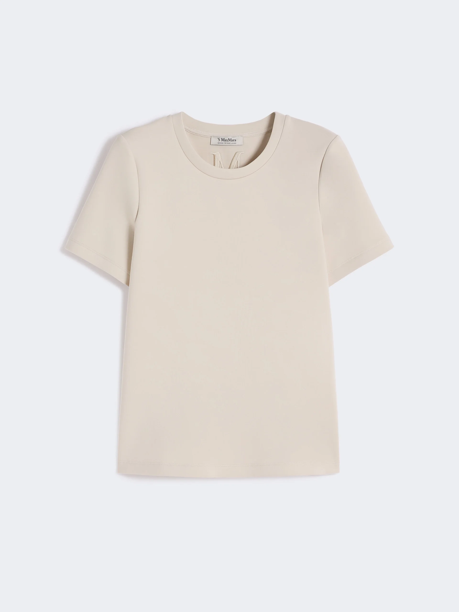 Scuba jersey T-shirt - BEIGE - 1