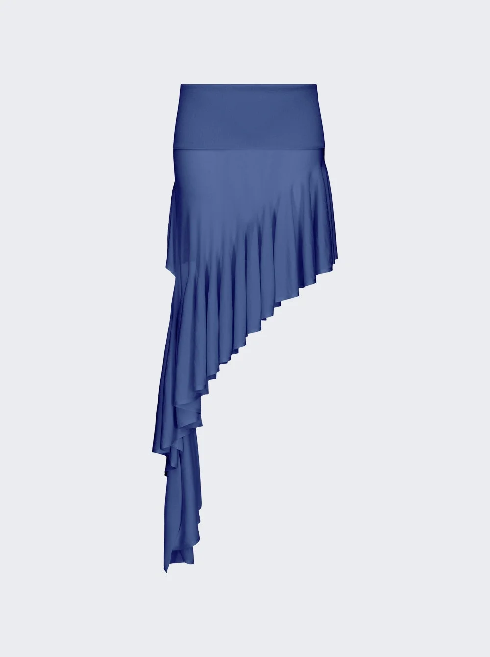 Pointed Knit Skirt Blue Denim - 1