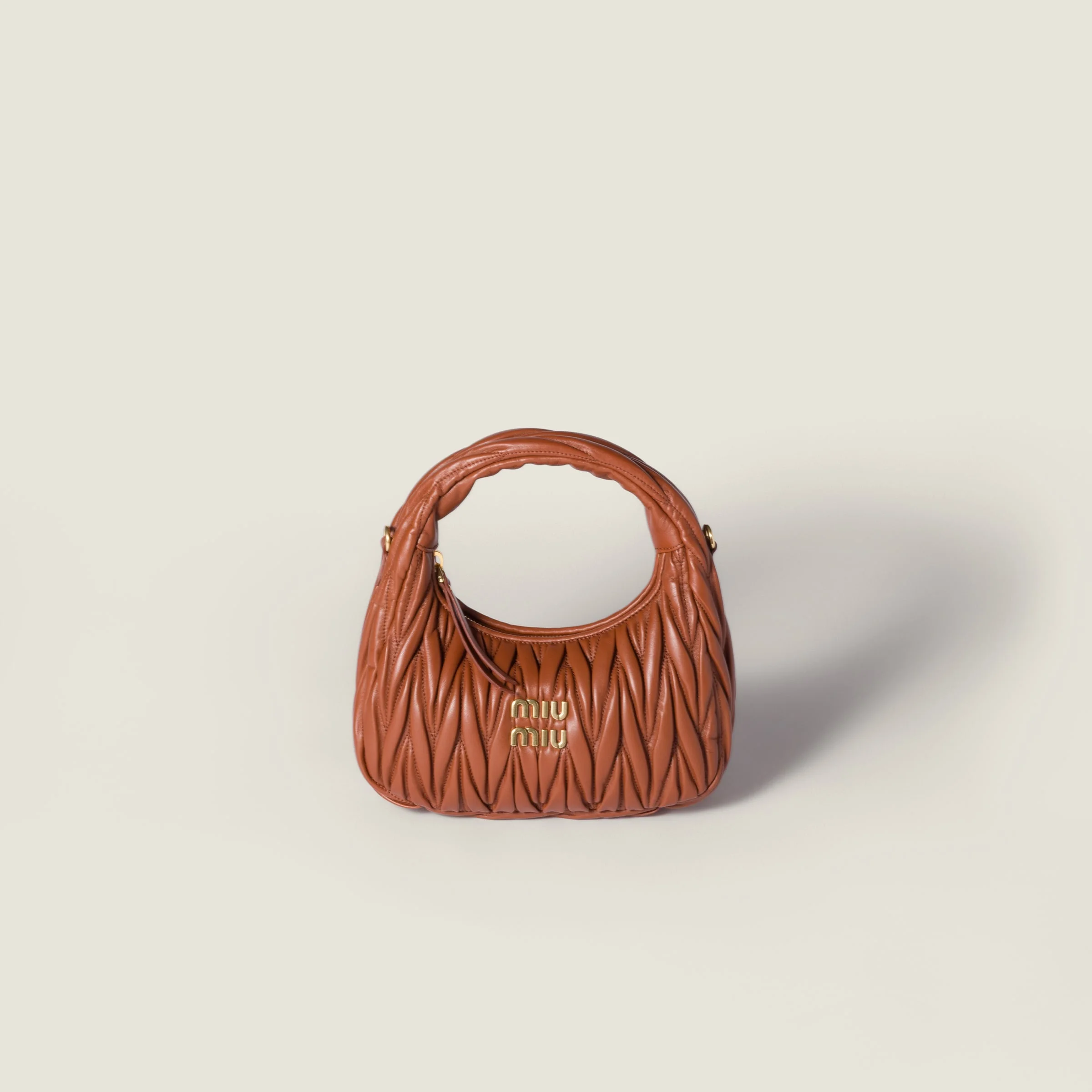 Wander matelassé nappa leather hobo bag - 1