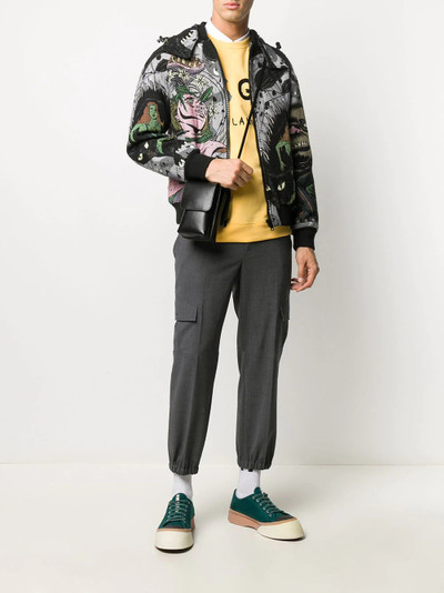 MSGM intarsia cartoon hooded jacket outlook