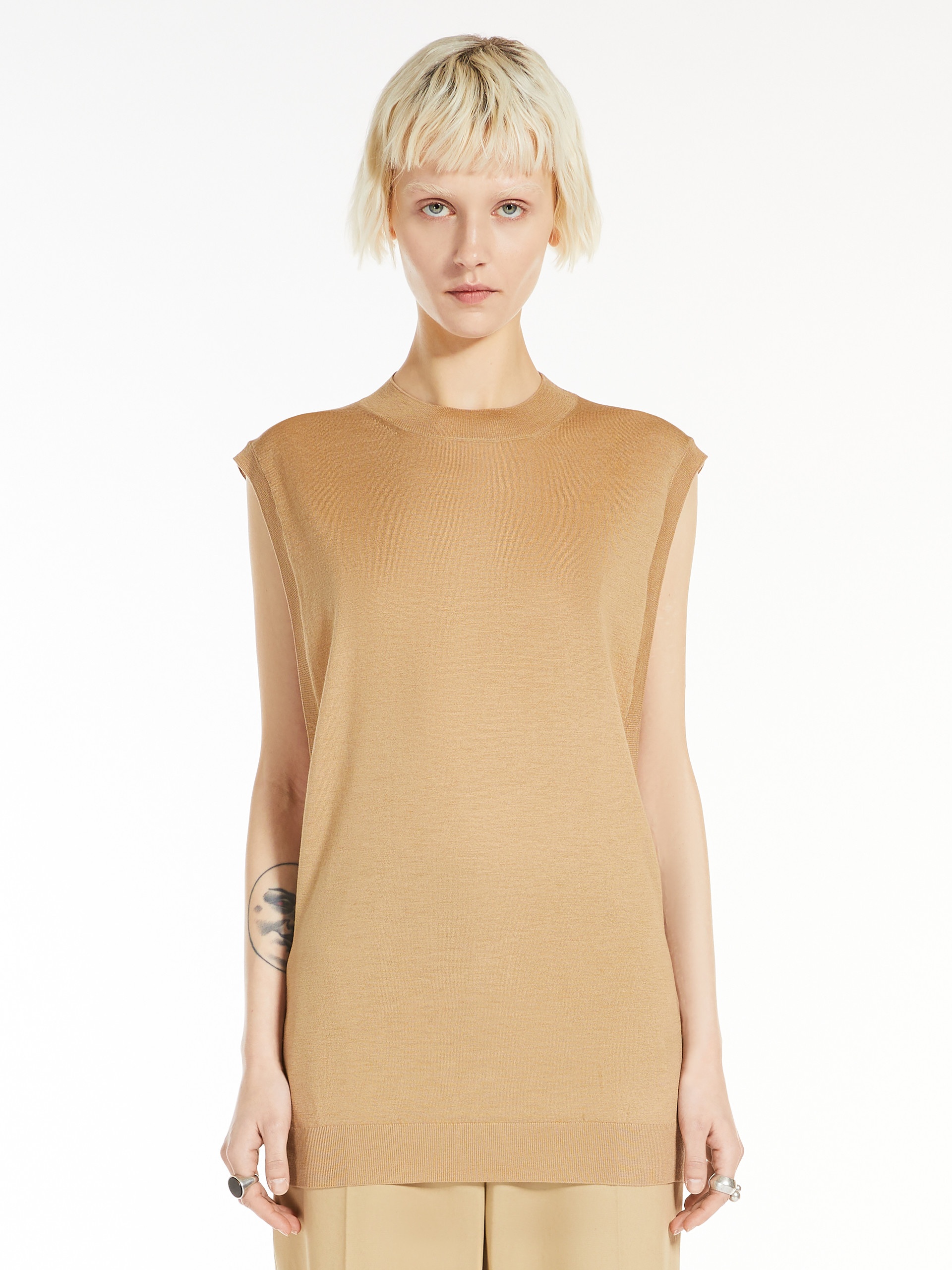 ODISSEA Sleeveless wool and silk sweater - 3