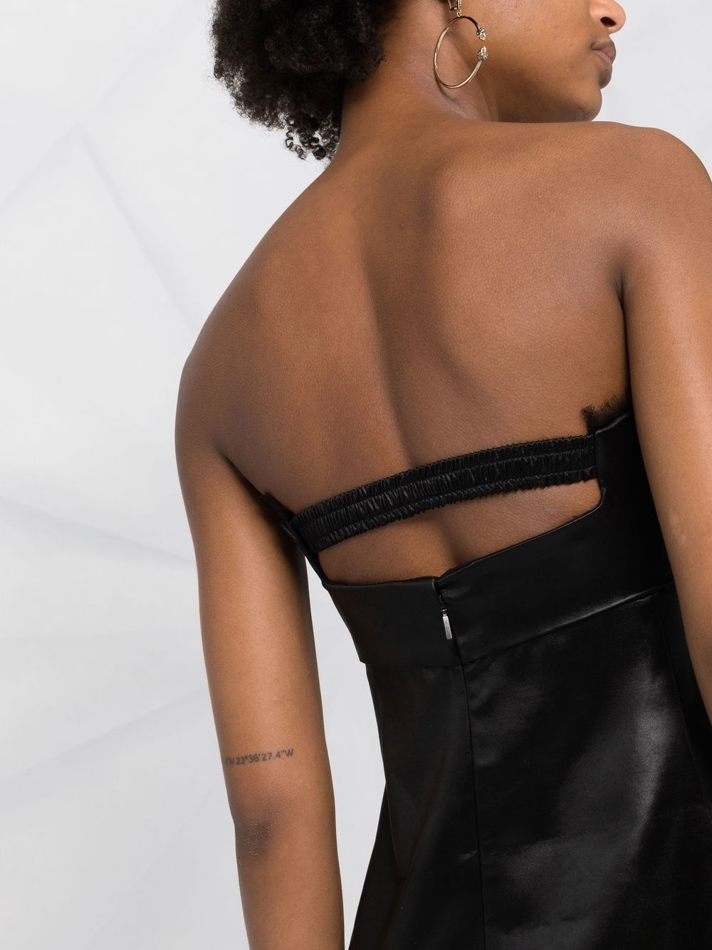 strapless mid-length dress - 3