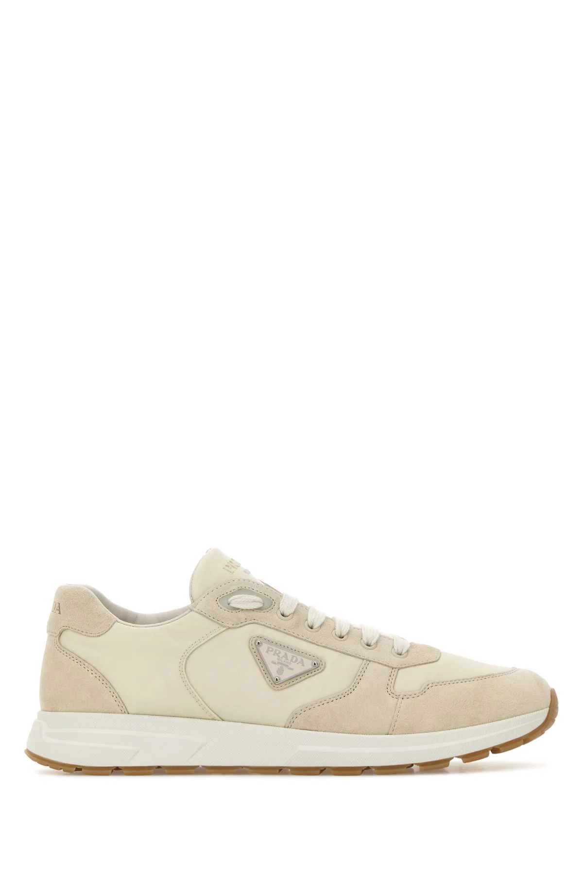 Prada Men Sand Re-Nylon And Suede Prax Sneakers - 1