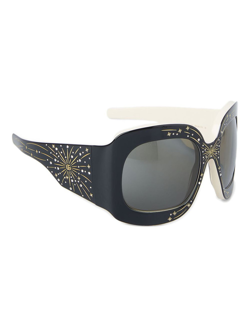 GUCCI firework-embellished square sunglasses outlook