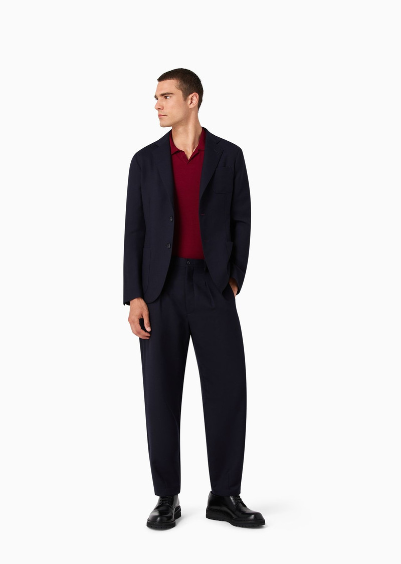 Stretch viscose jersey short-sleeved polo shirt 7