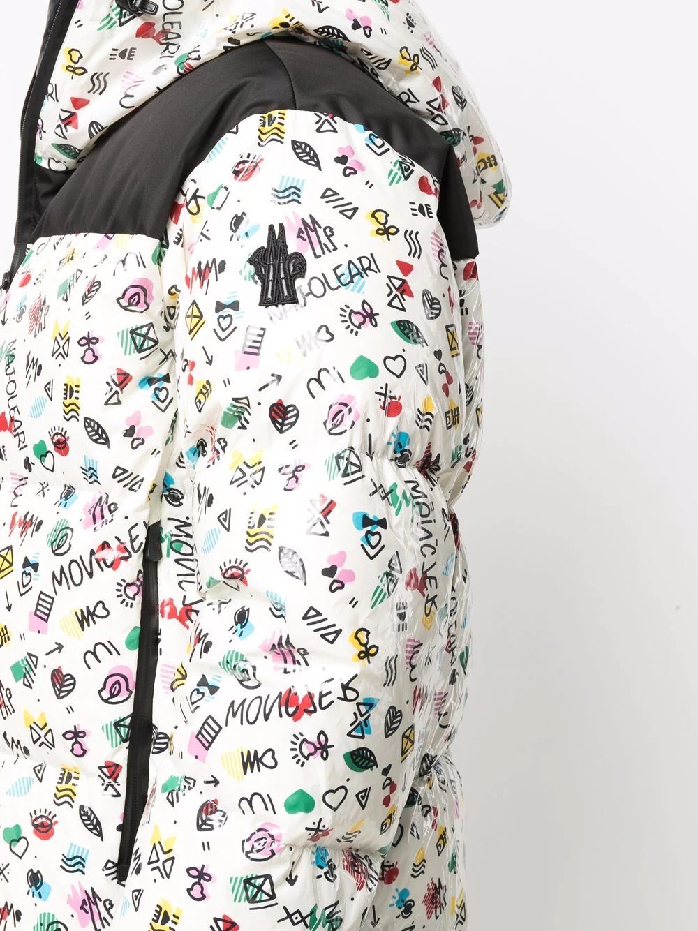 logo-print feather-down padded jacket - 5
