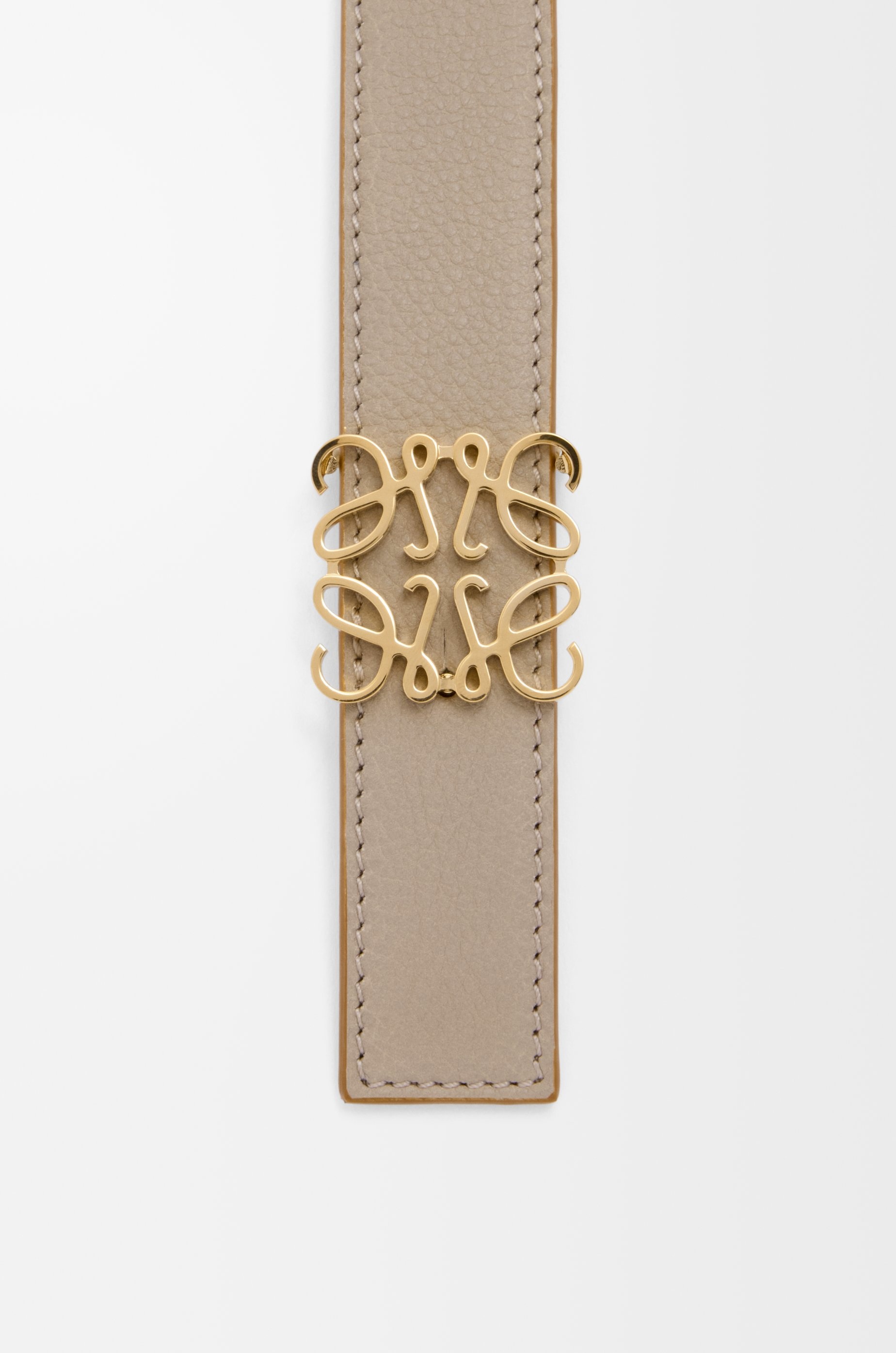 Reversible Anagram belt in supple grained calfskin - 4