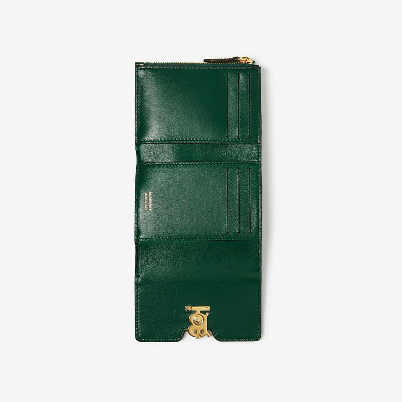 Burberry Embossed Leather TB Compact Wallet outlook