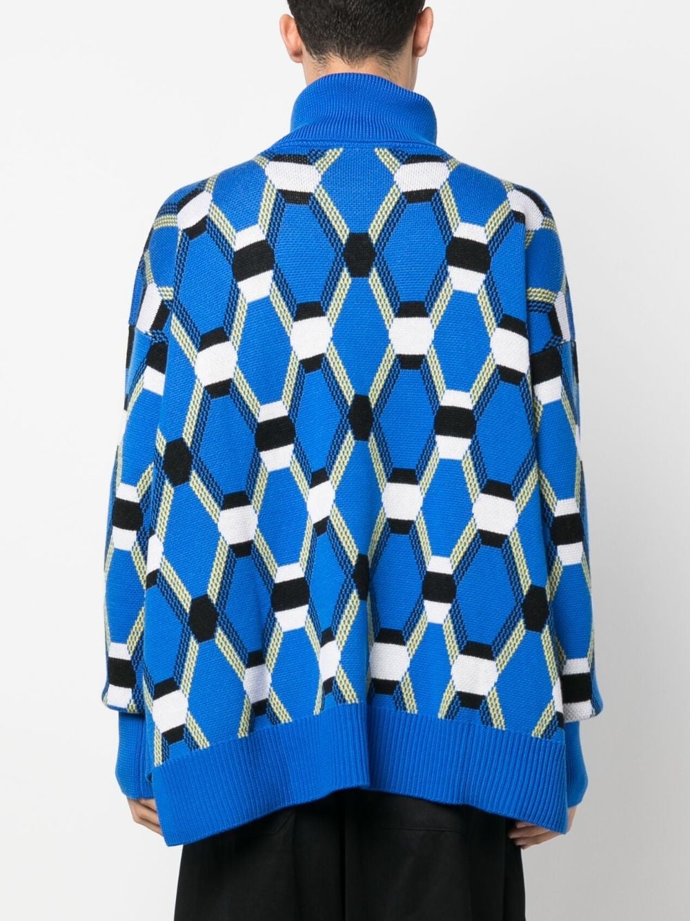 abstract-print wool jumper - 4