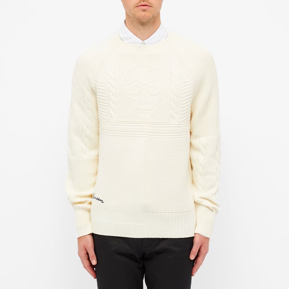 Alexander McQueen Skull Crew Cable Knit - 4