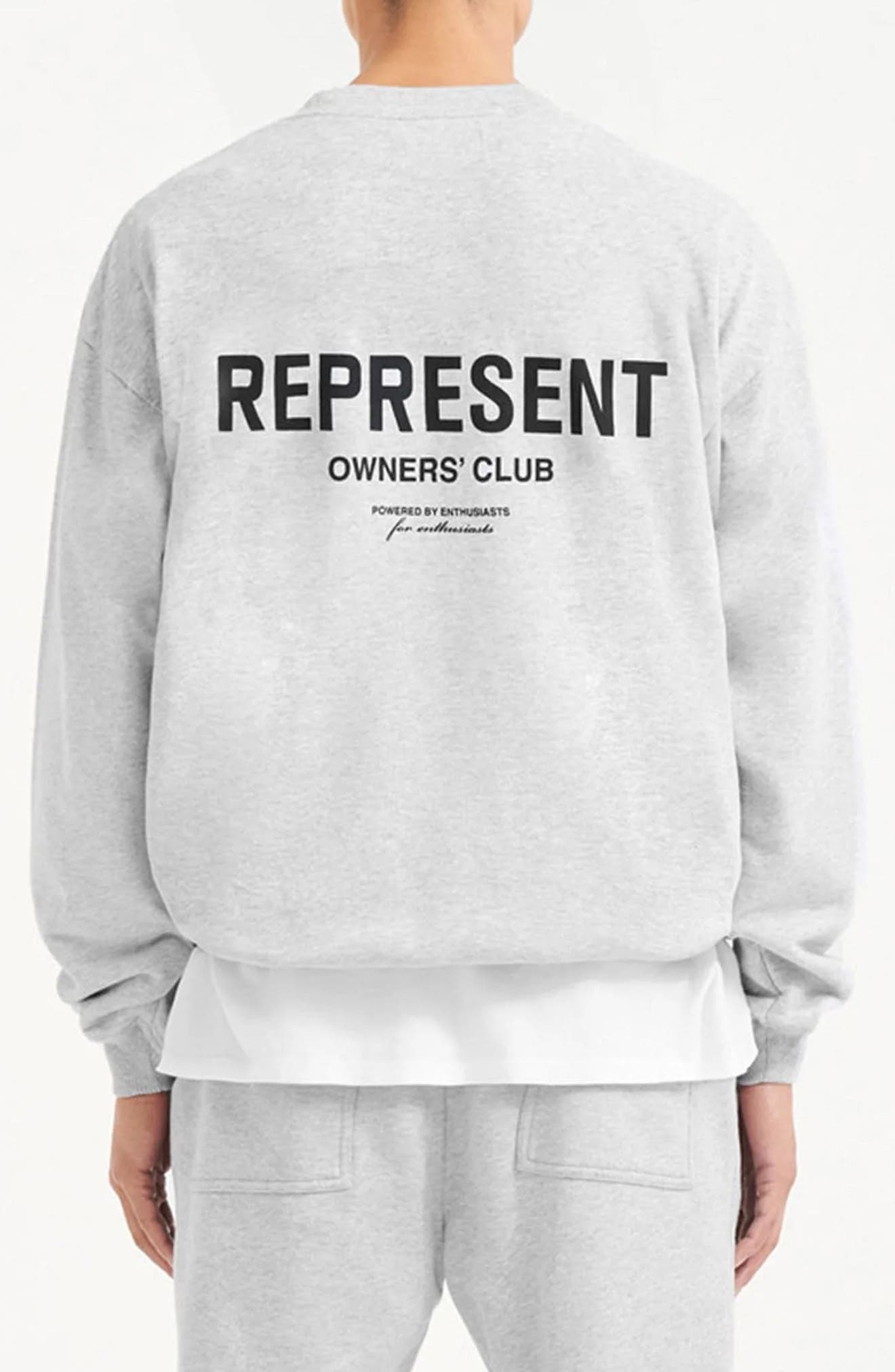 Represent Owners' Club Logo Graphic Sweatshirt in Ash Grey/Black at Nordstrom - 2