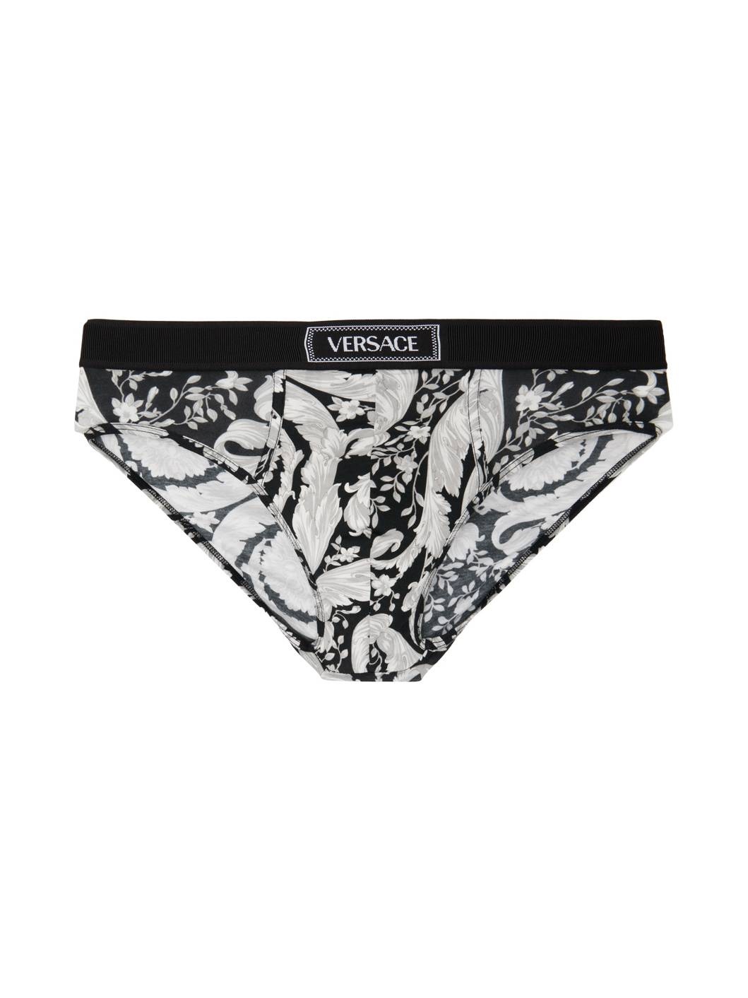 Gray & Black Low-Rise Briefs - 1
