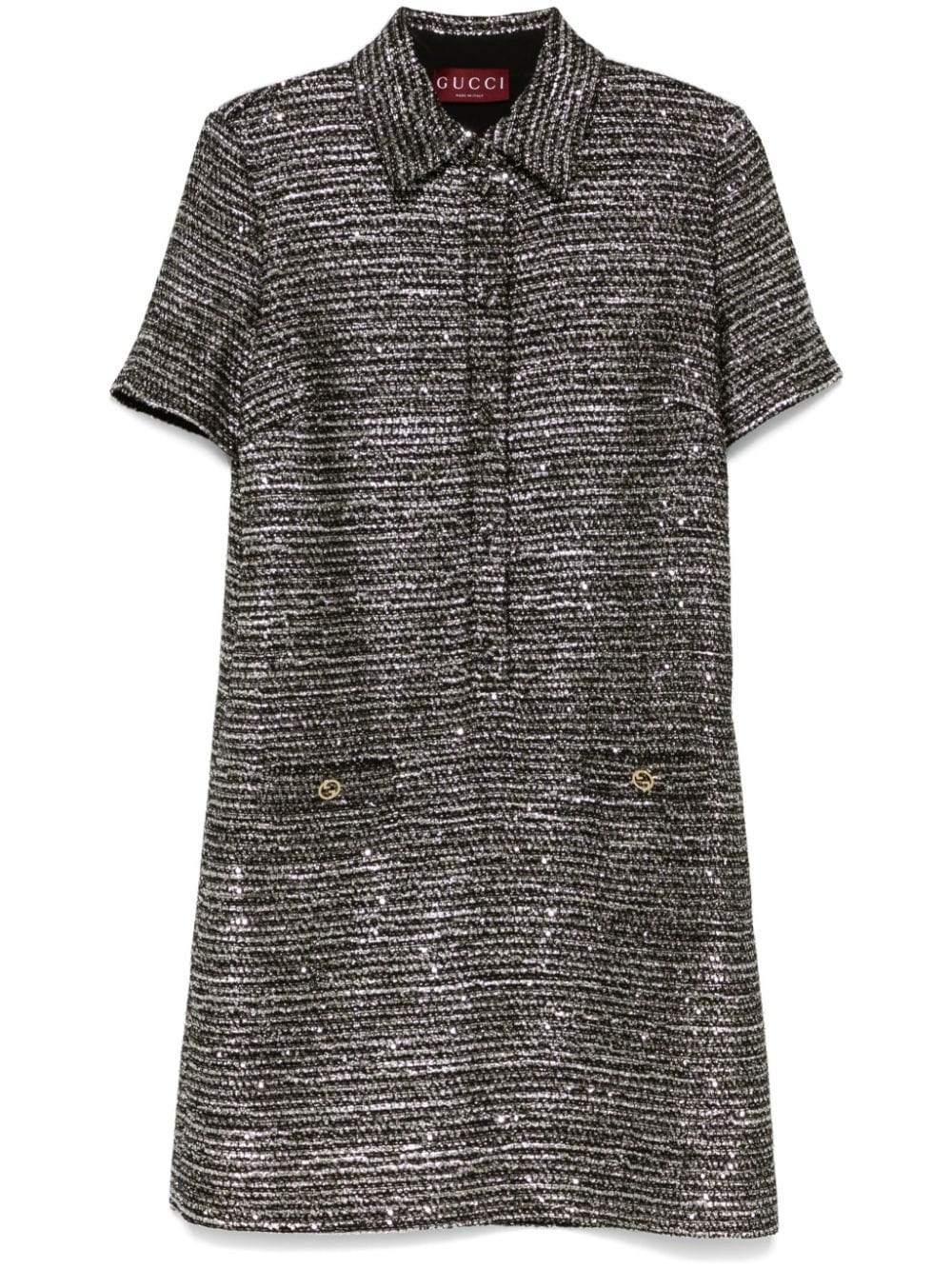 tweed mini dress - 1