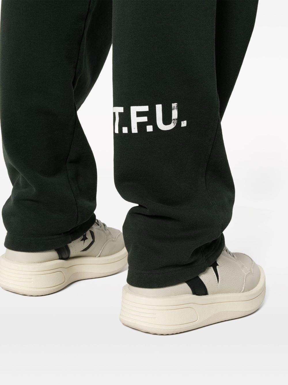 tapered cotton track pants - 5