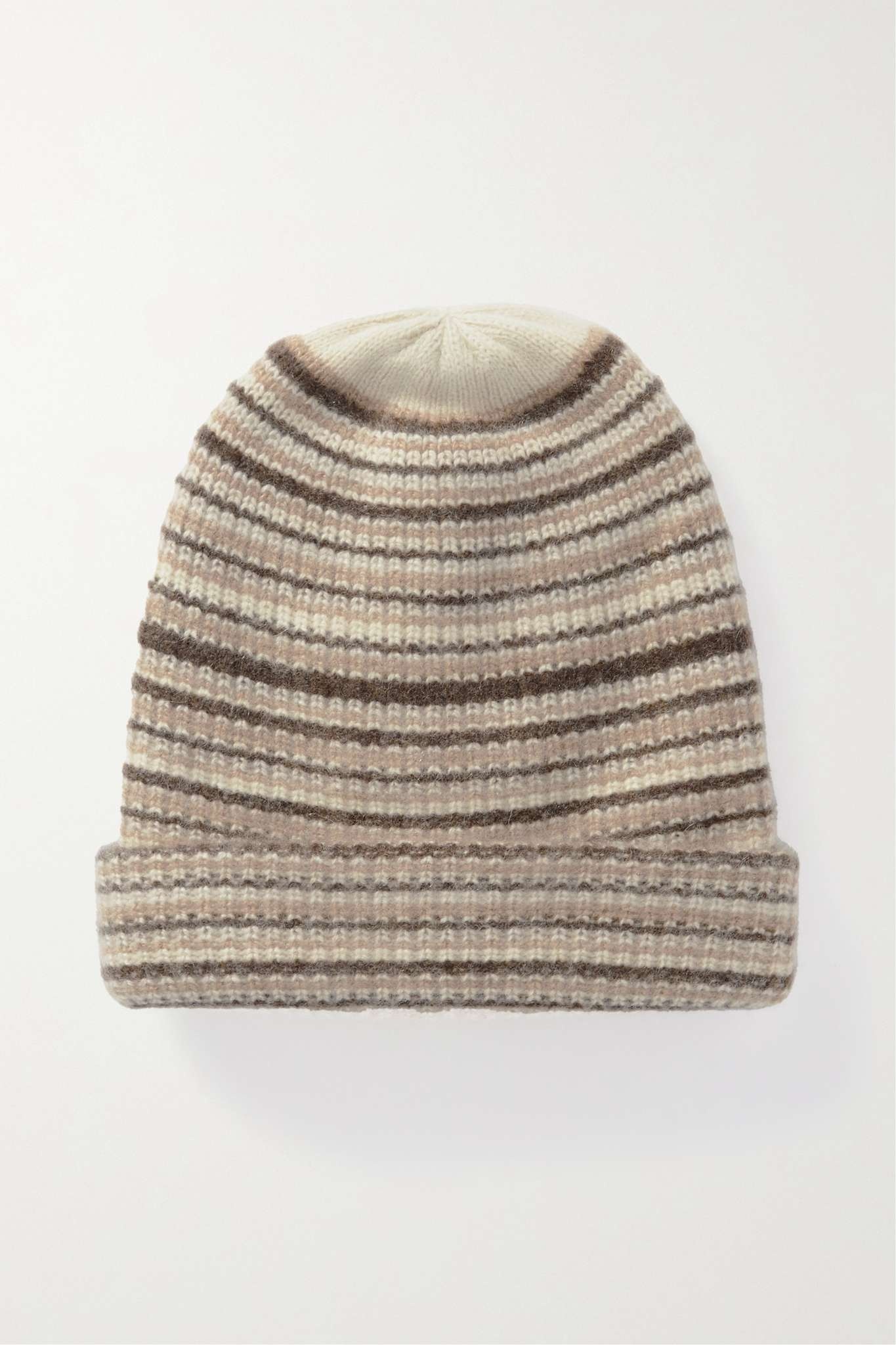 Watchman ribbed striped cashmere beanie - 1