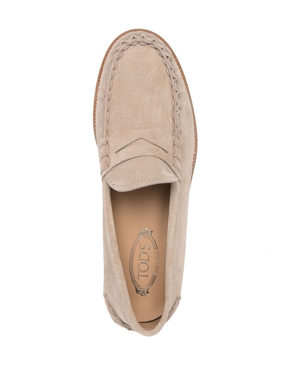 penny-bar suede loafers - 4