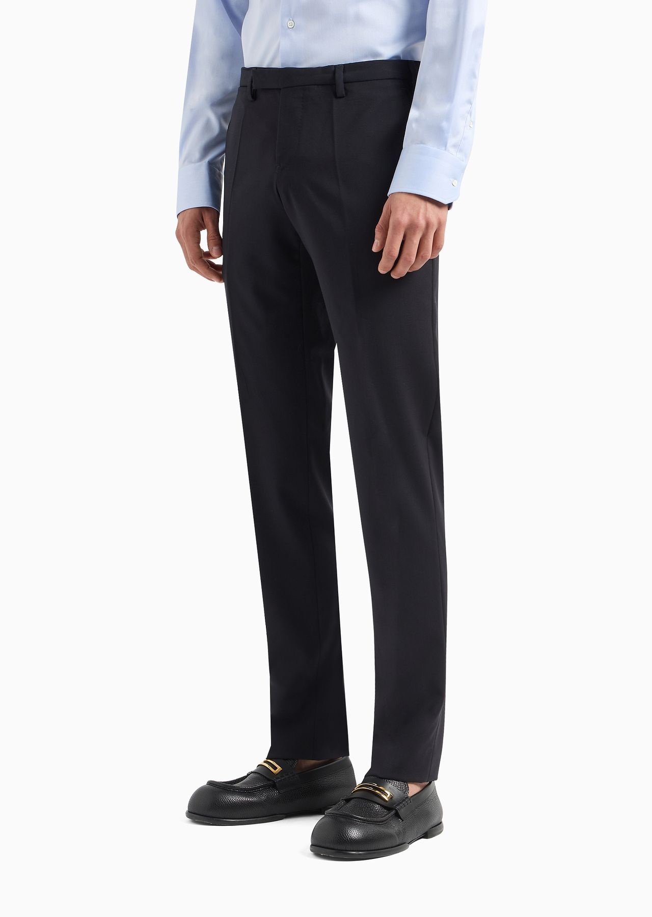 Trousers in natural stretch tropical light wool - 2