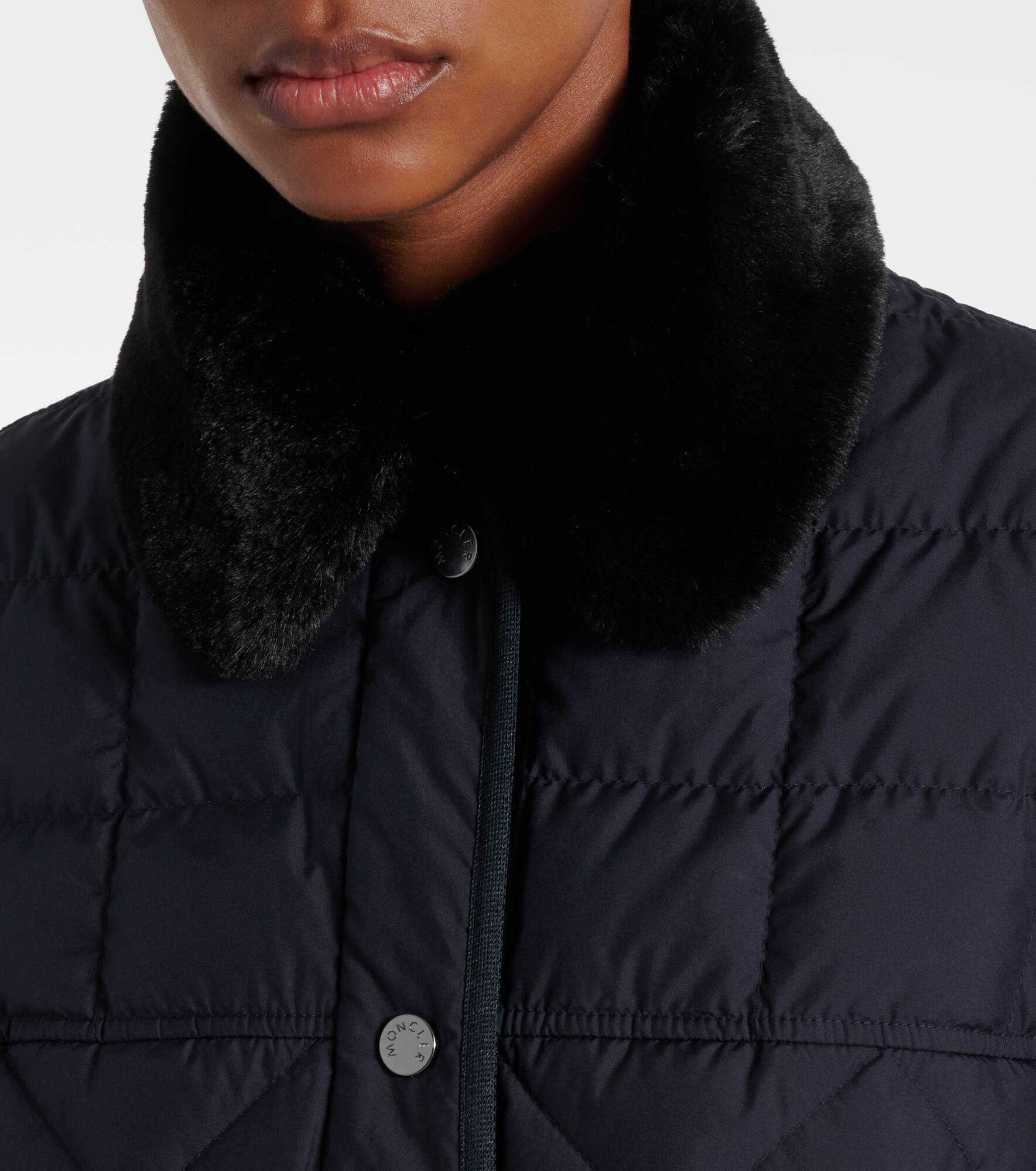 Cygne faux fur-trimmed down jacket - 4