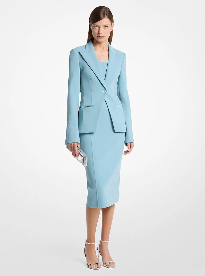 Stretch Pebble Crepe Blazer - 1