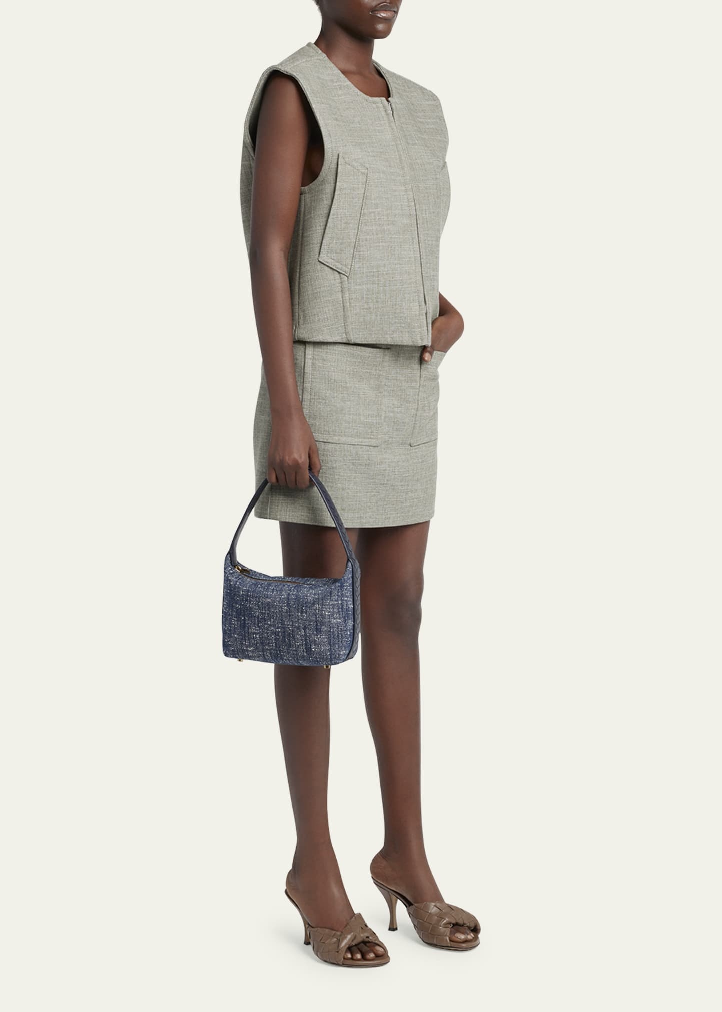 Mini Wallace Denim Boucle Shoulder Bag - 6
