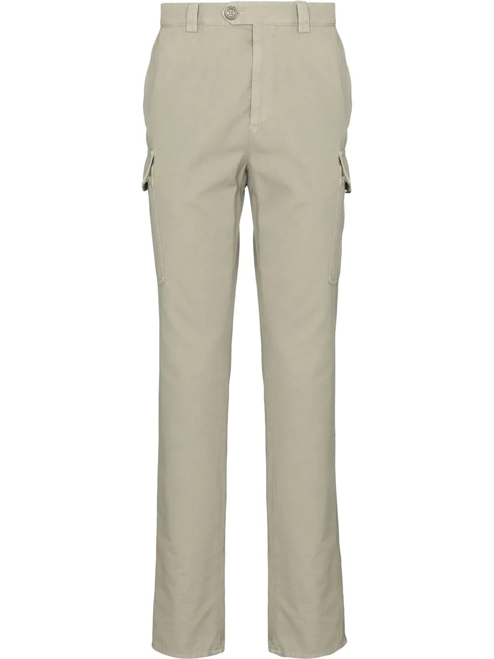 multi-pocket cotton straight-leg trousers - 1