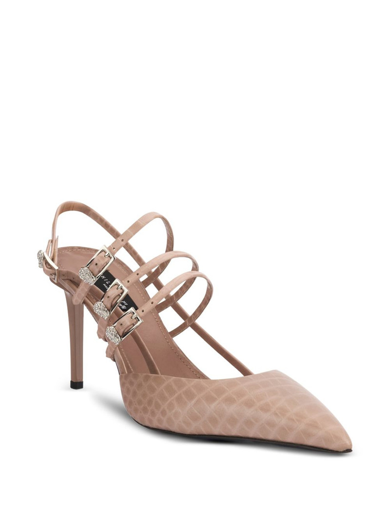 PHILIPP PLEIN croco-print buckled pumps outlook