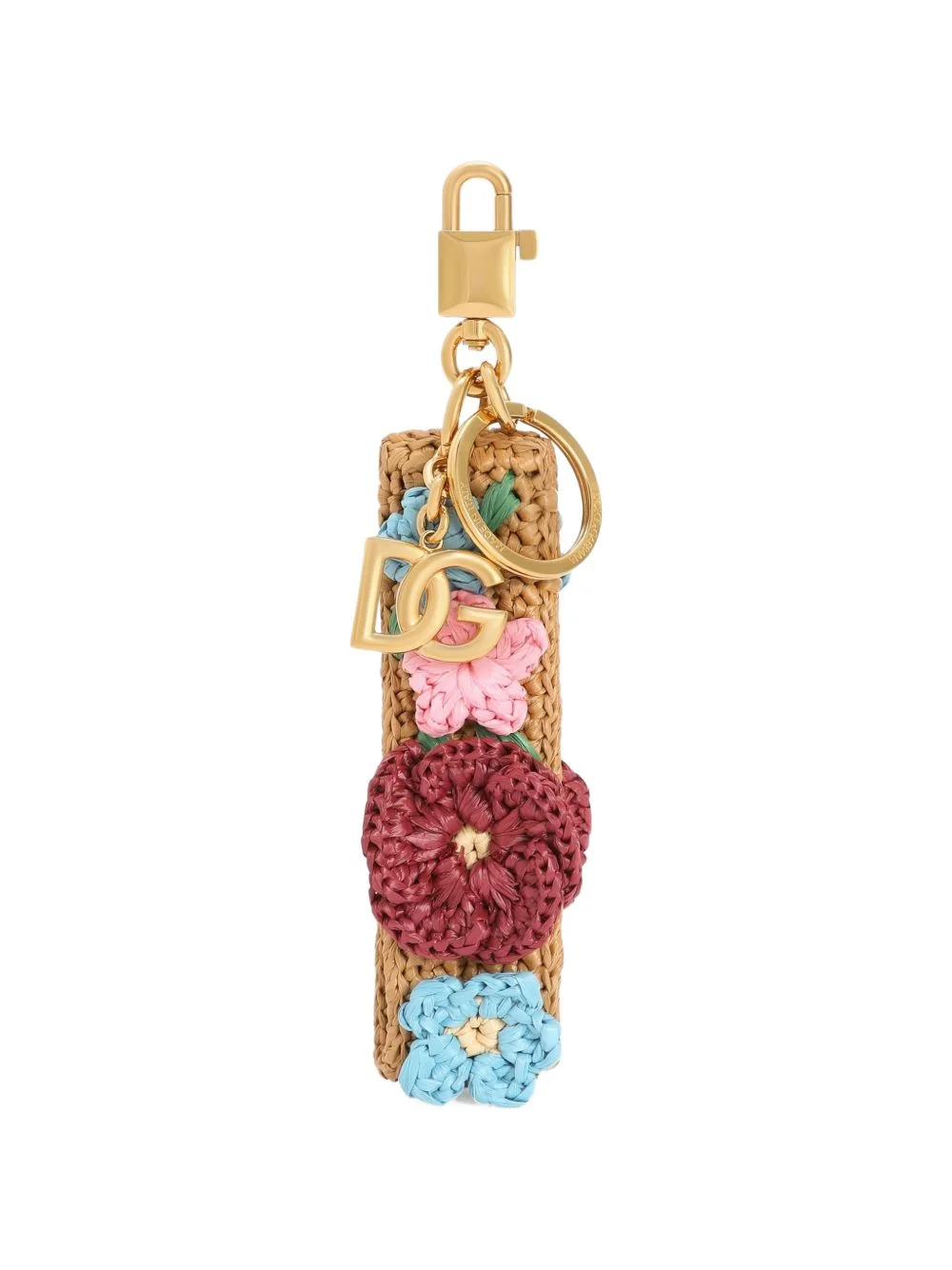 crochet raffia keychain - 1