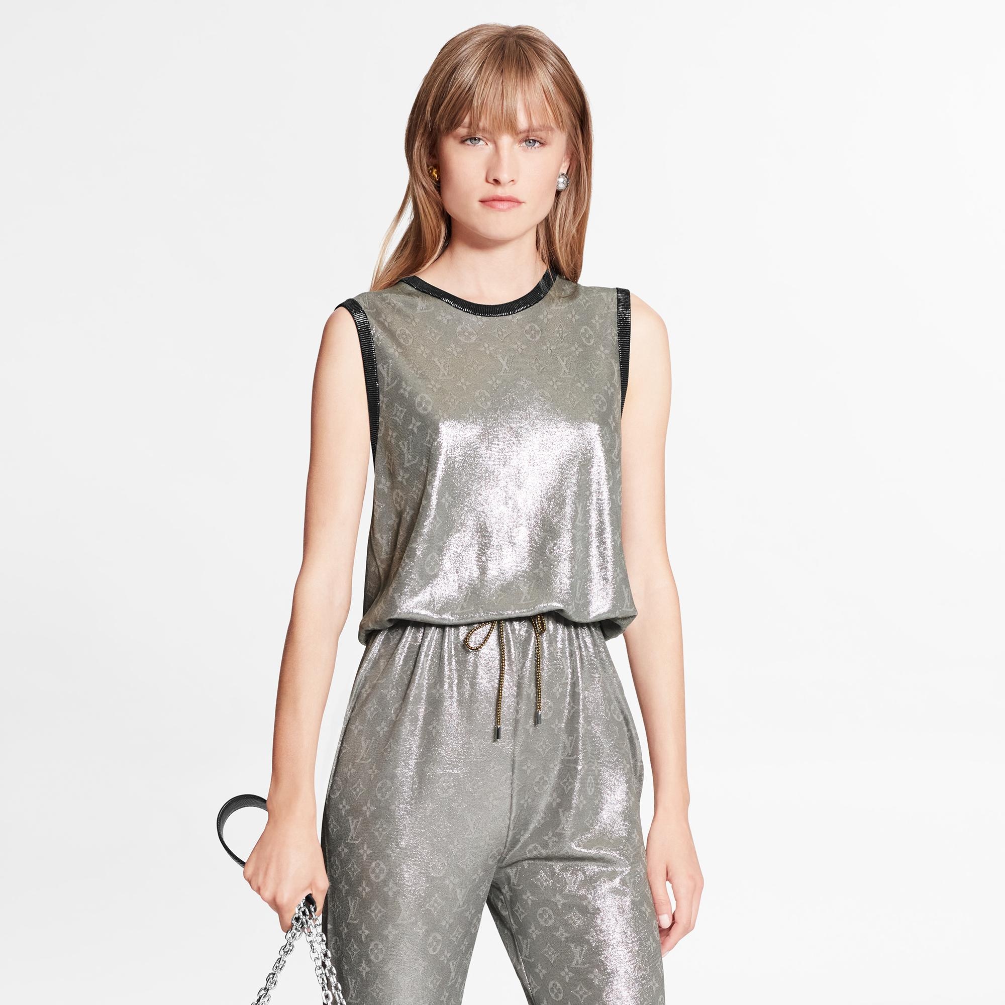 Sporty Metallic Monogram Jumpsuit  - 3