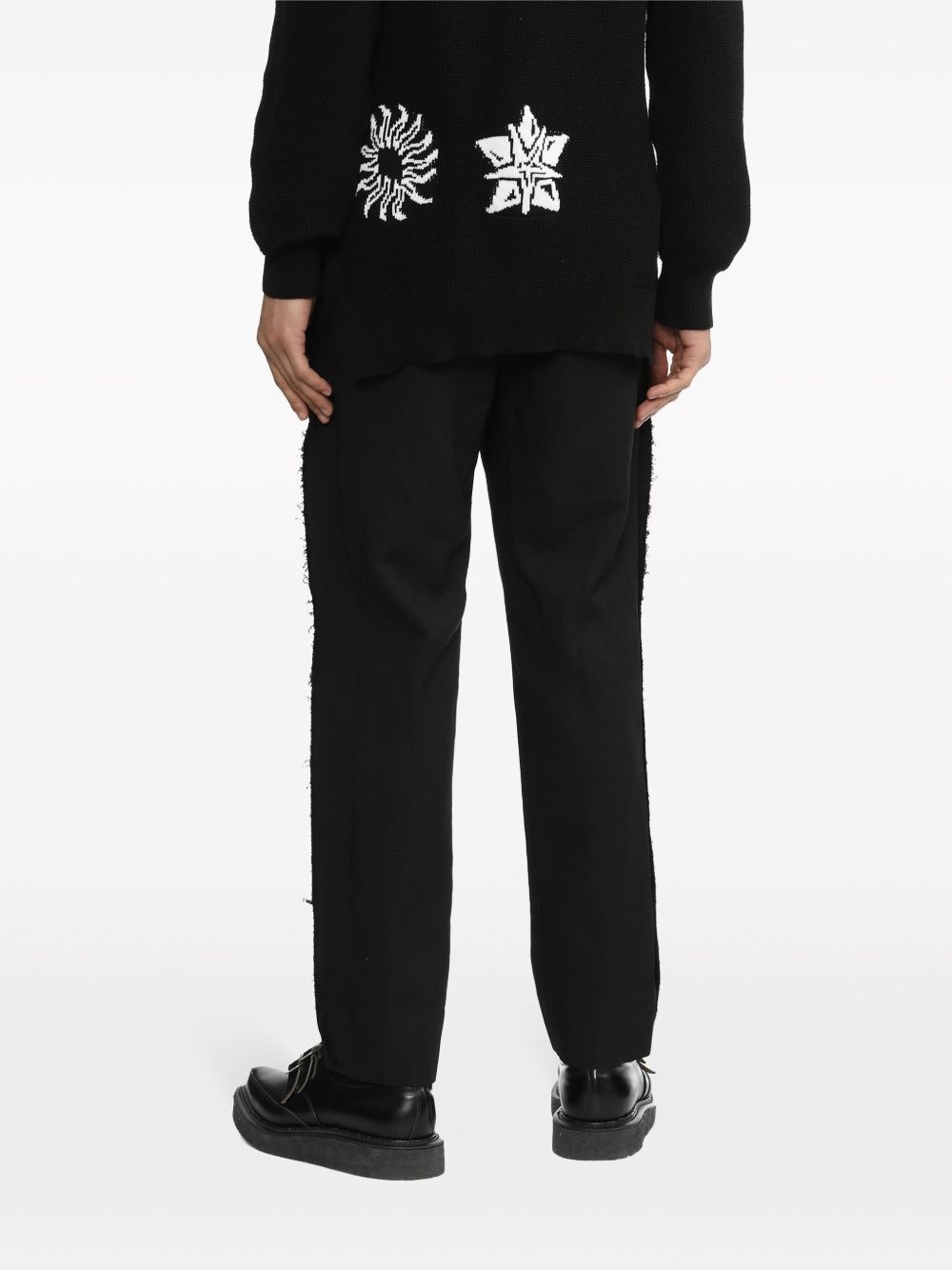 mid-rise straight-leg trousers - 4