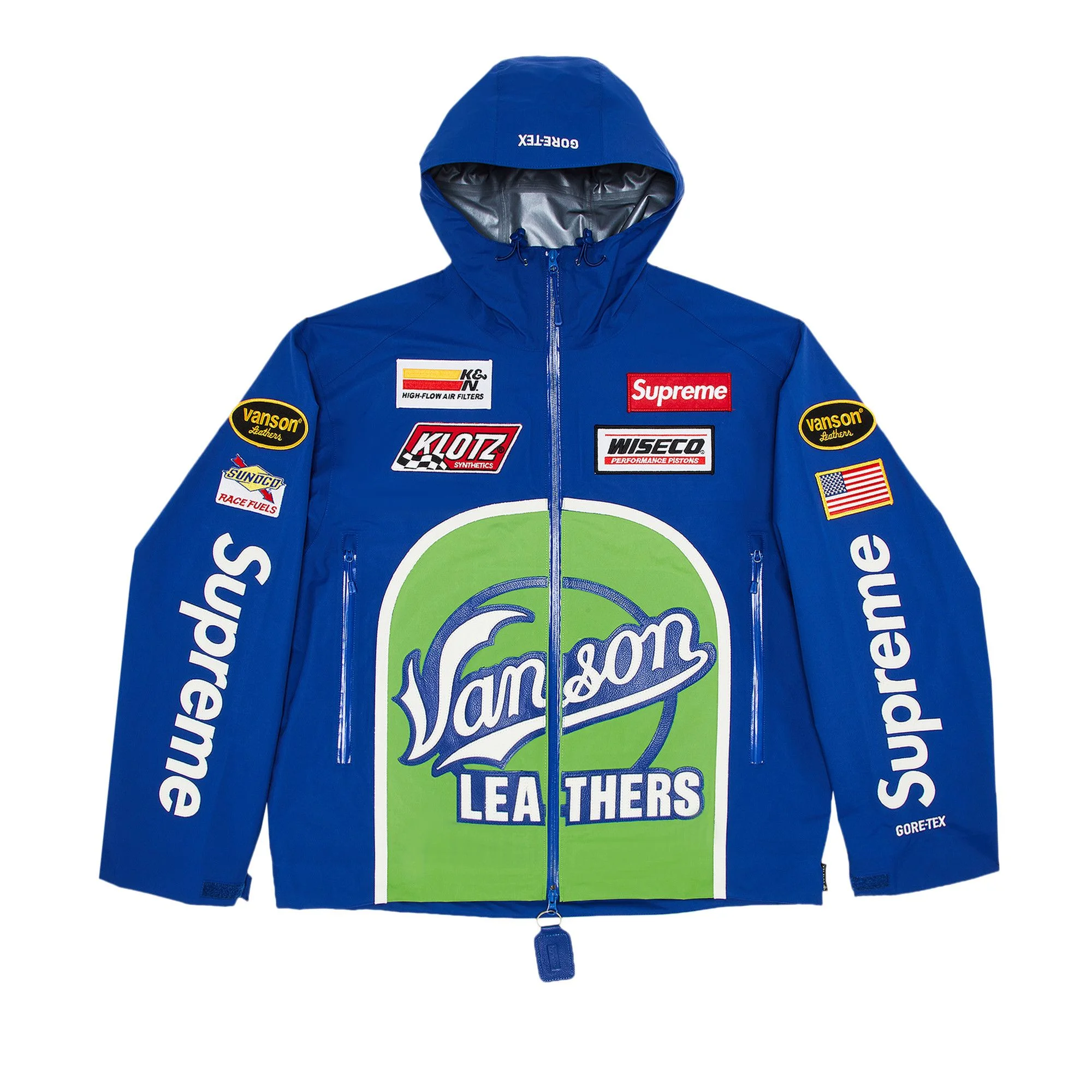Supreme x Vanson Leathers GORE-TEX Shell Jacket 'Royal' - 1