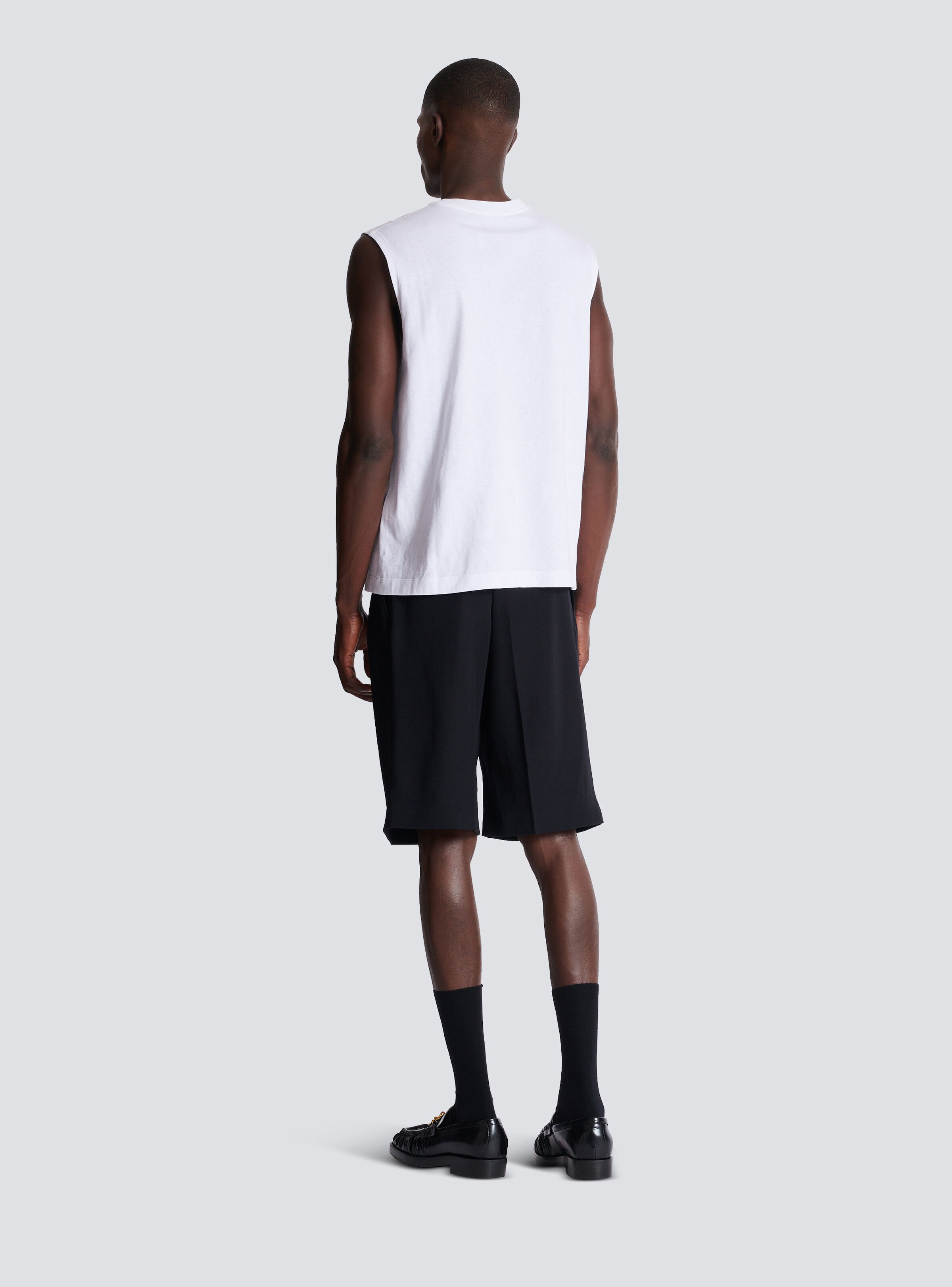Balmain Paris embroidered vest top - 4
