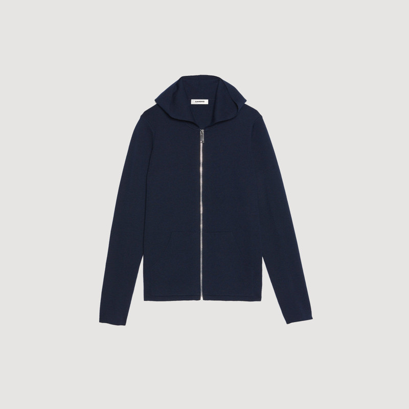 Sandro ZIPPED CARDIGAN WITH HOOD outlook