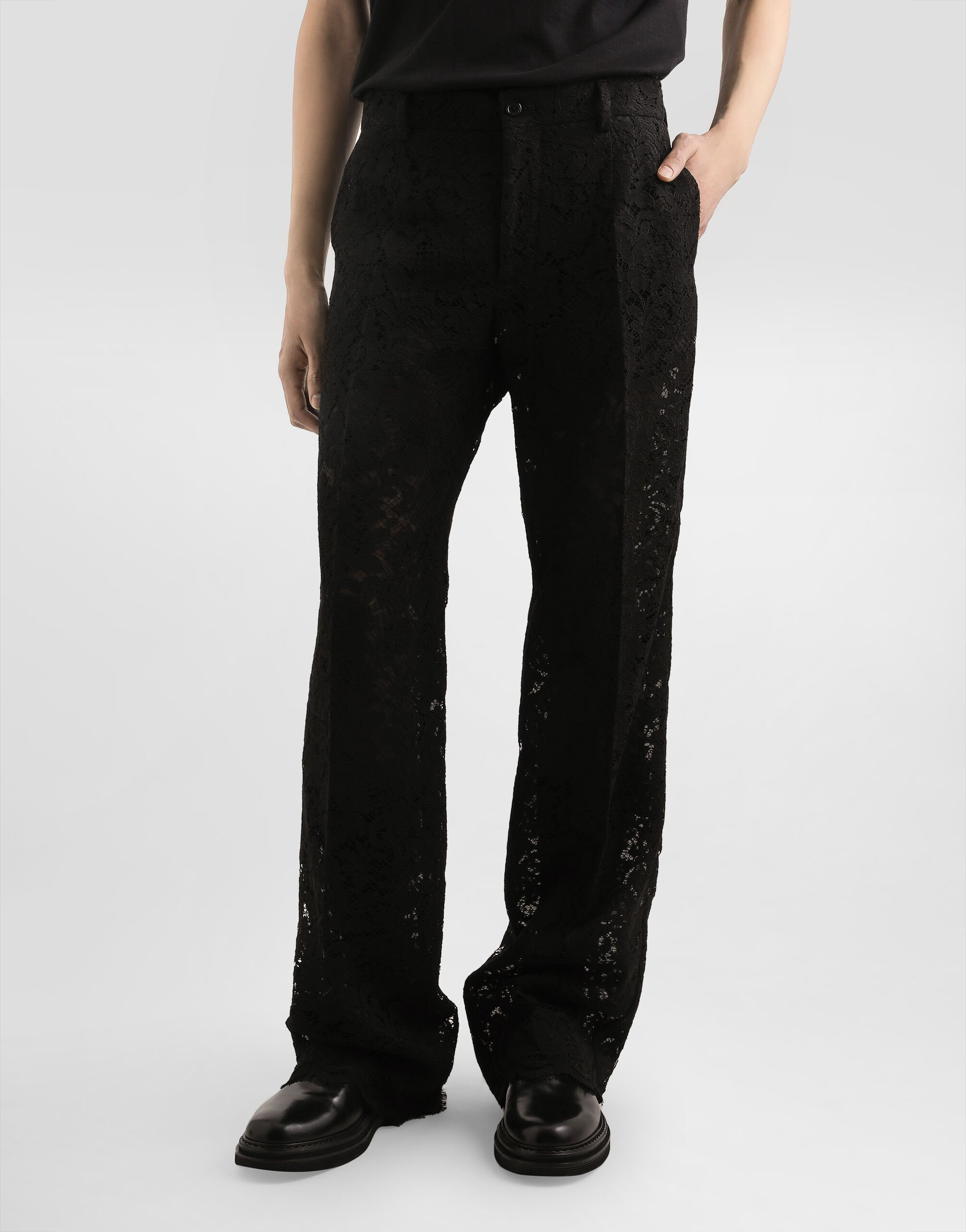 Cordonetto lace trousers - 2